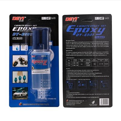24ml 맑은 주사기 에포시 접착제 DDEYI SGS 승인을 받은 5분간 고장 액체 접착제